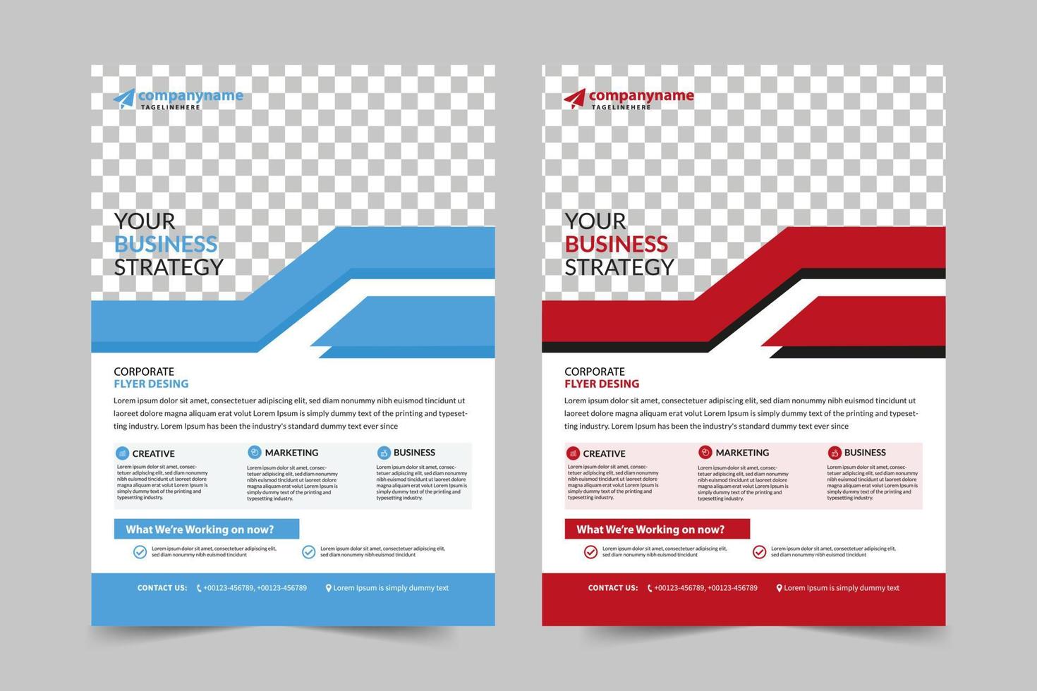 Modern and clean business flyer template vector