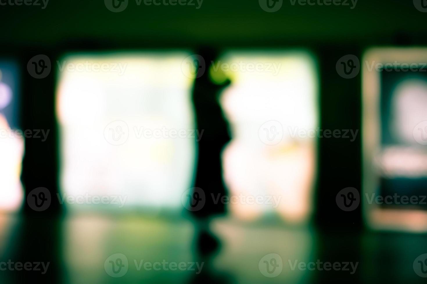 Blurry image of a subway. photo