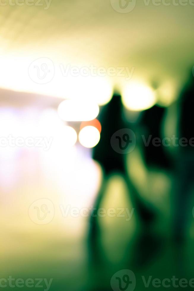 Blurry image of a subway. photo