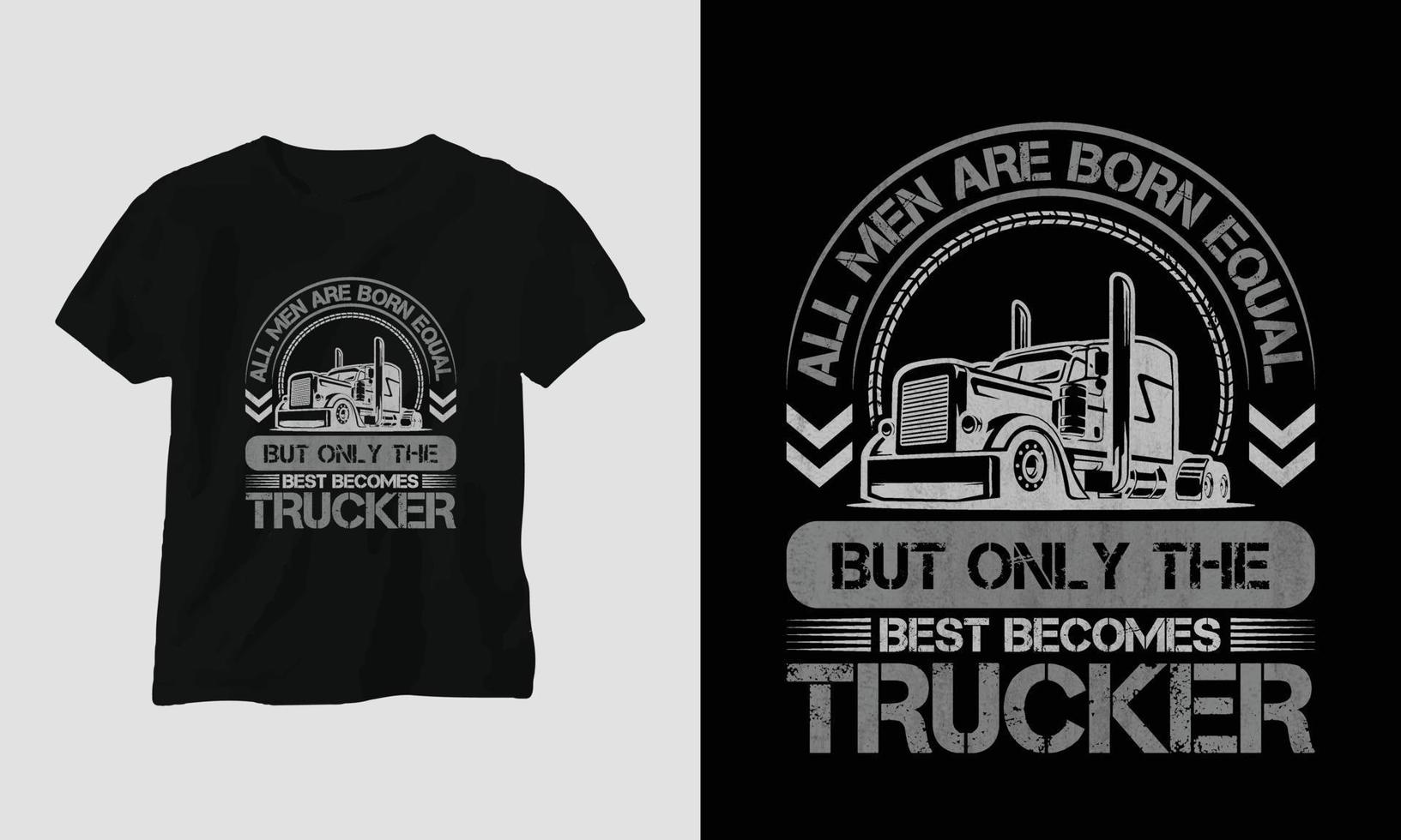 Truck Driver T-shirt Design Vintage Style with truck and flag 13159690