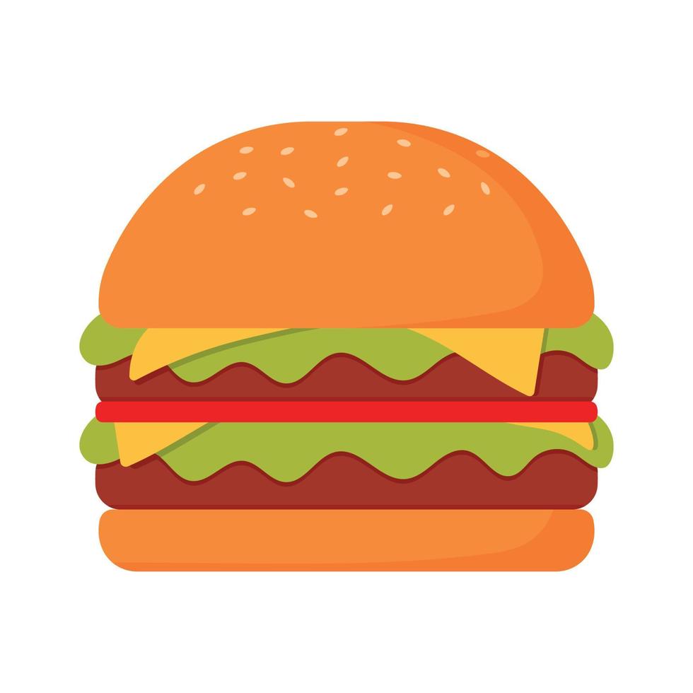 Burger fast food icon clipart vector illustration