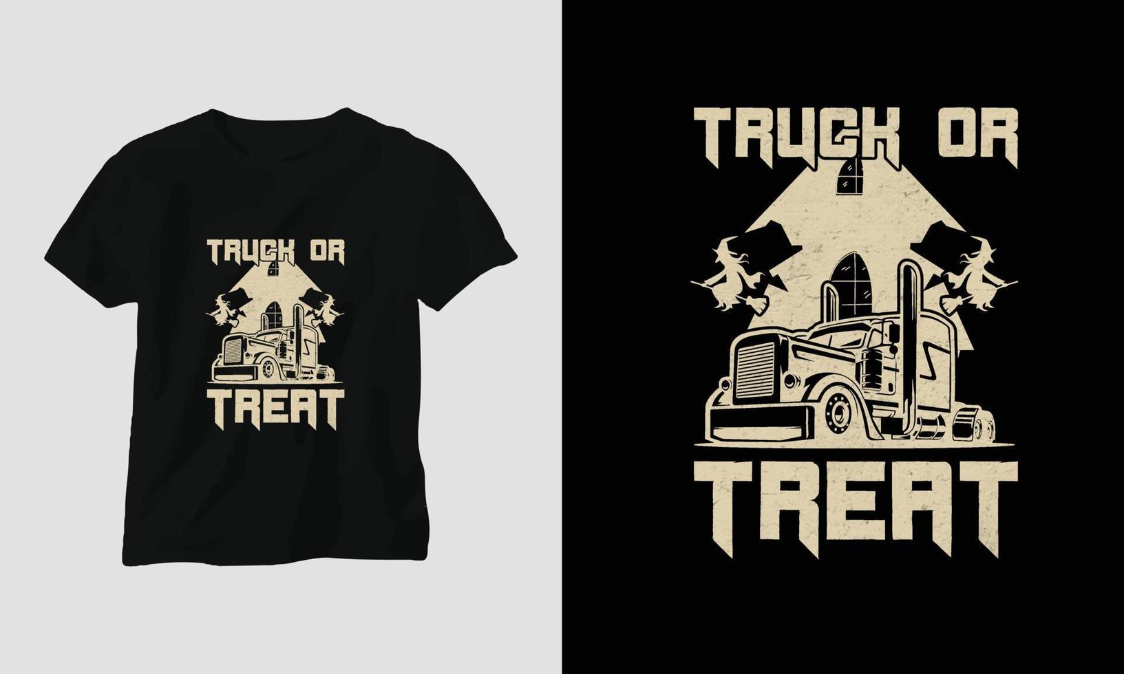 Truck Driver T-shirt Design Vintage Style with truck and flag vector
