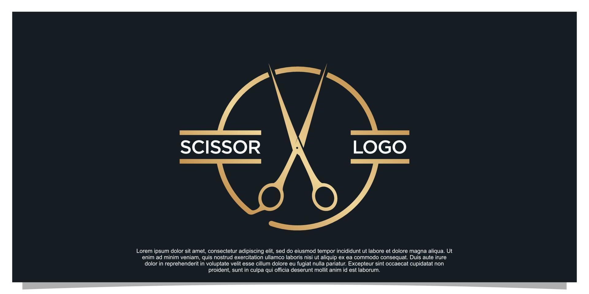 hair cut logo design vector with creative concept for women beauty salon