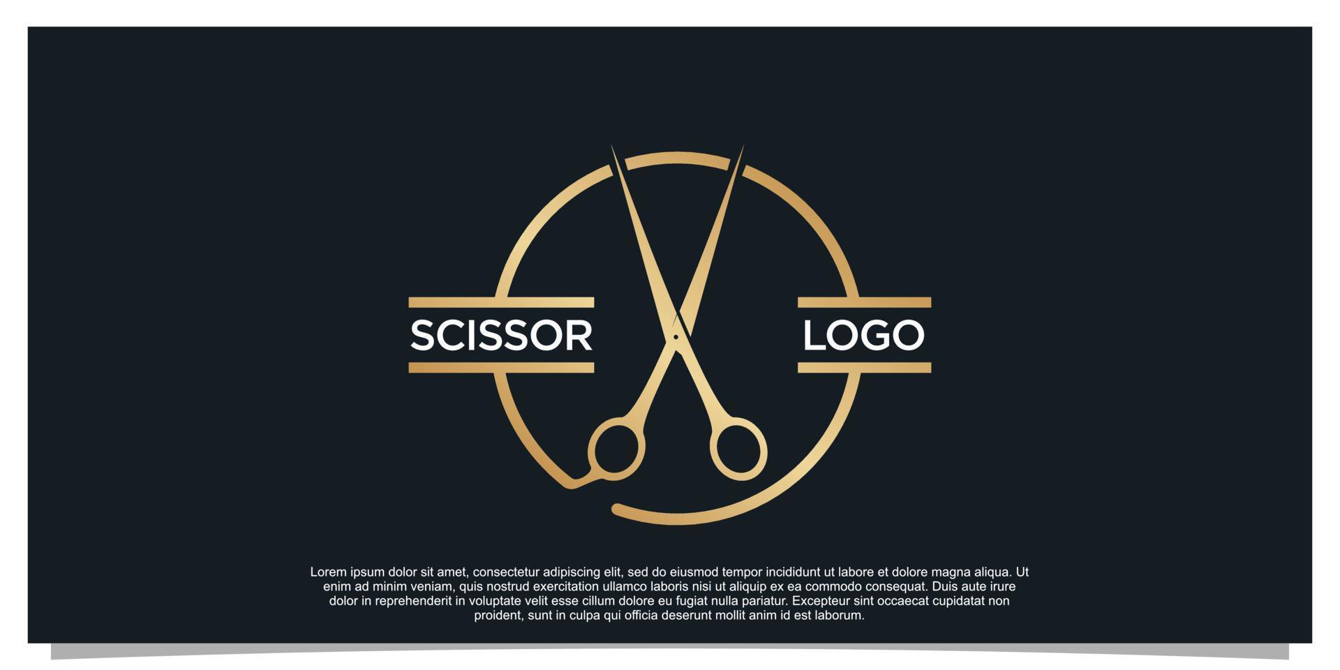 vector de diseño de logotipo de corte de pelo con concepto creativo para salón de belleza de mujeres