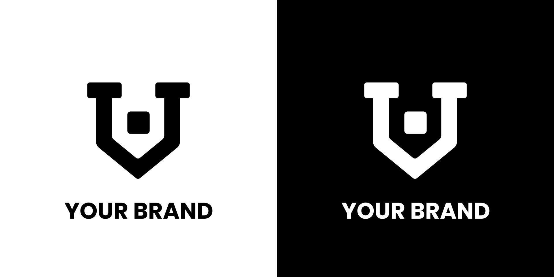 vector de diseño de logotipo v minimalista. plantilla vectorial de diseño en blanco y negro con logotipo de triángulo abstracto de letra v. icono de concepto de logotipo