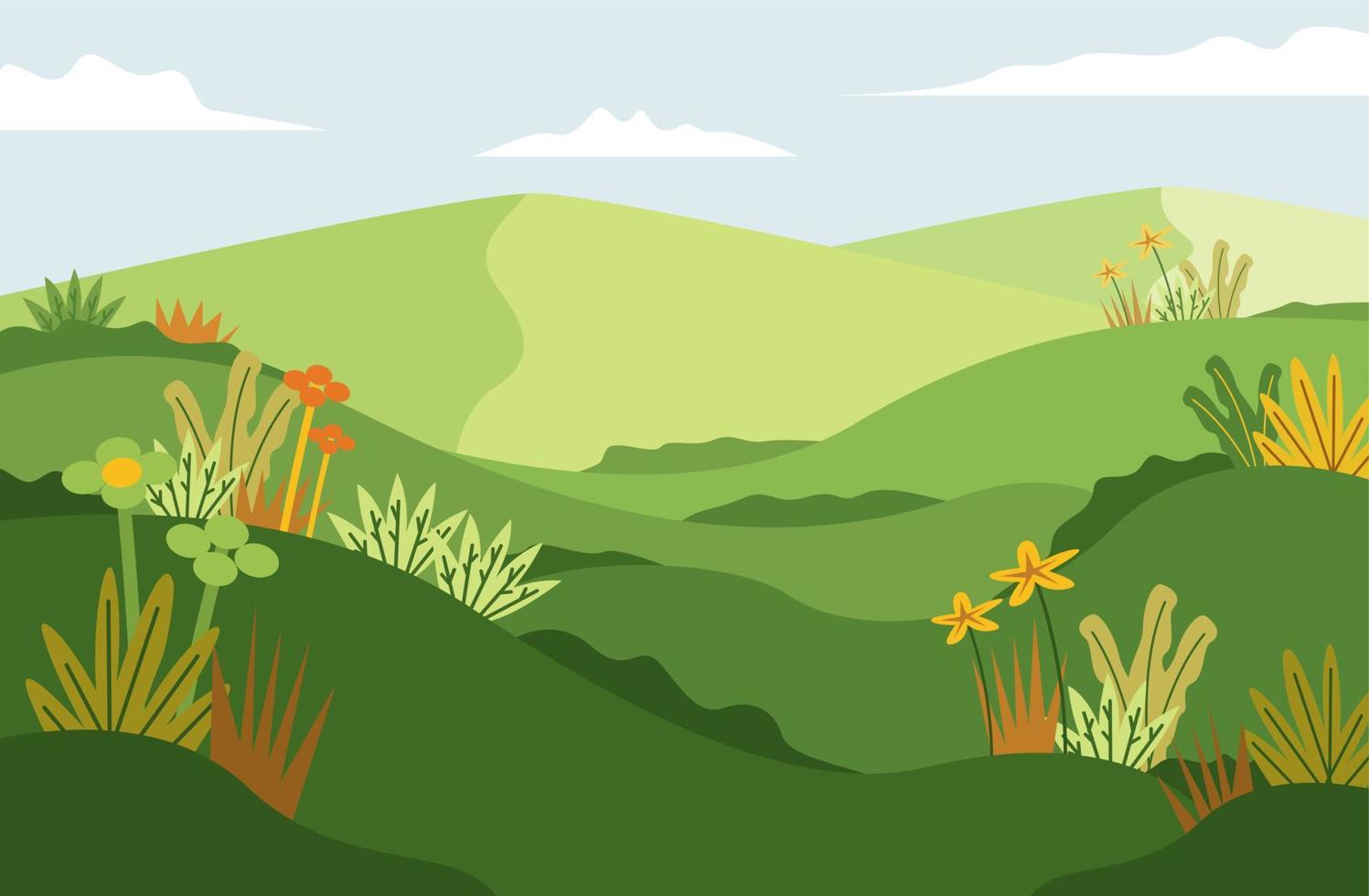 landscape vector wallpaper spring or autumn background