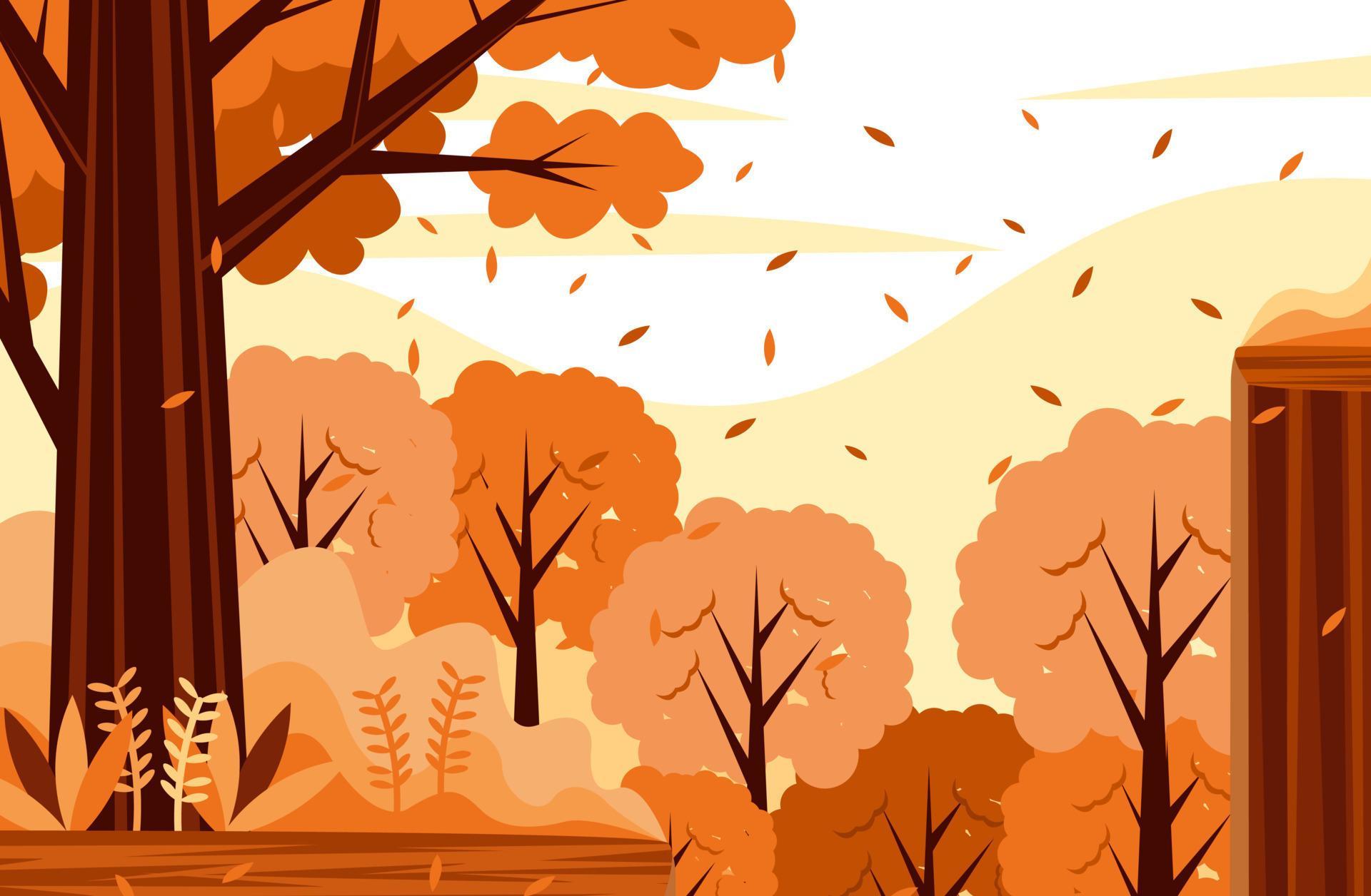 landscape vector wallpaper spring or autumn background 13160049 Vector