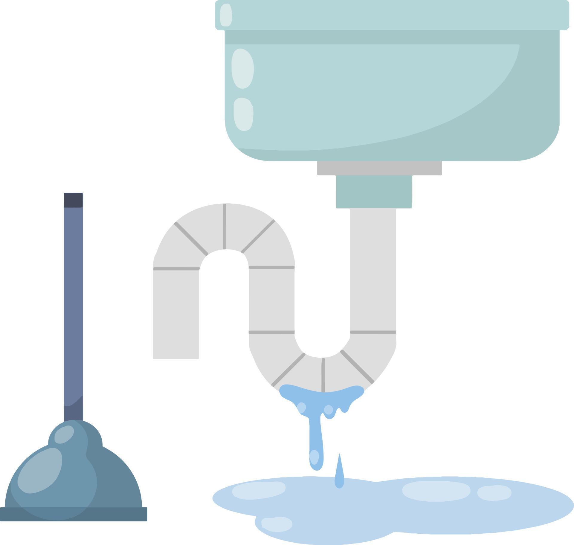 obstrucción de tubería. lavabo en baño y cocina. trabajo técnico