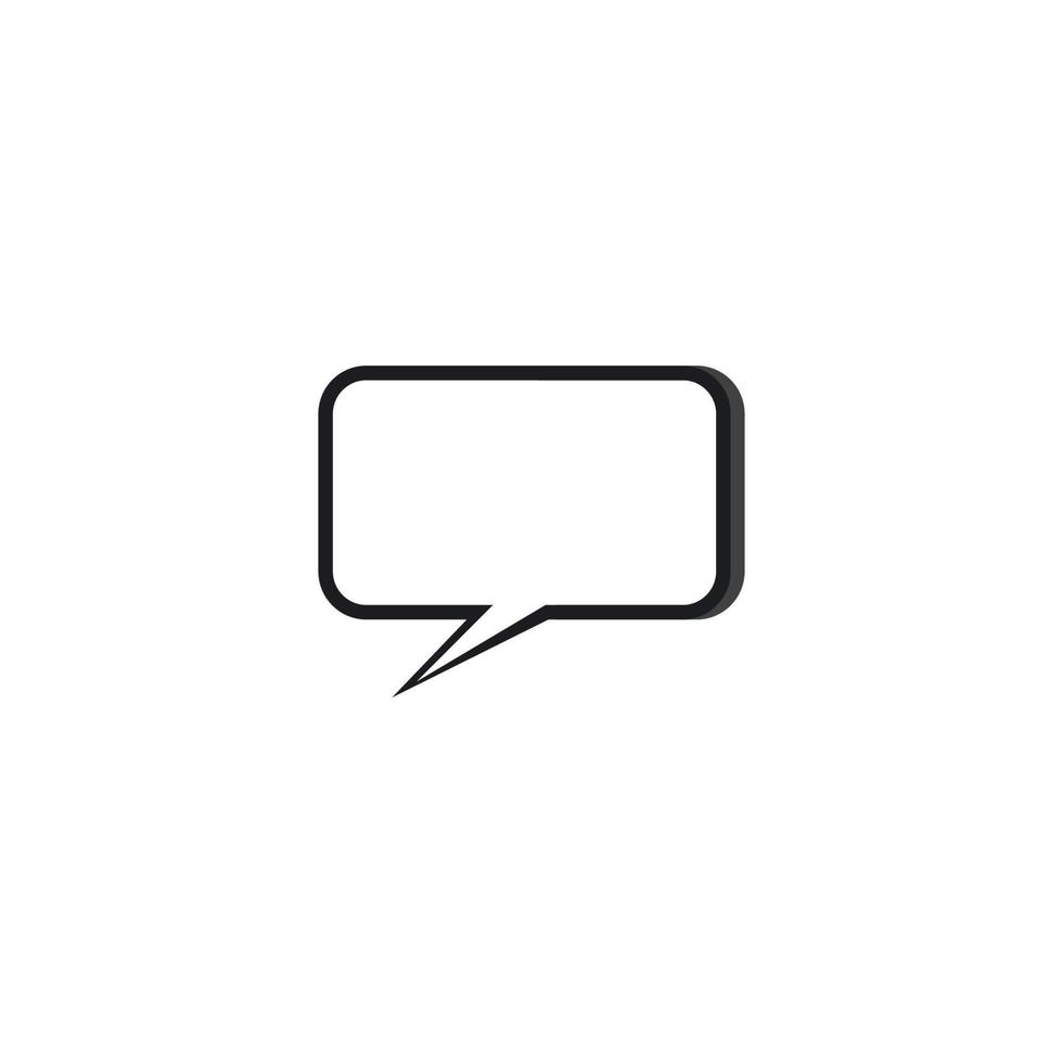 Speech bubble icon vector