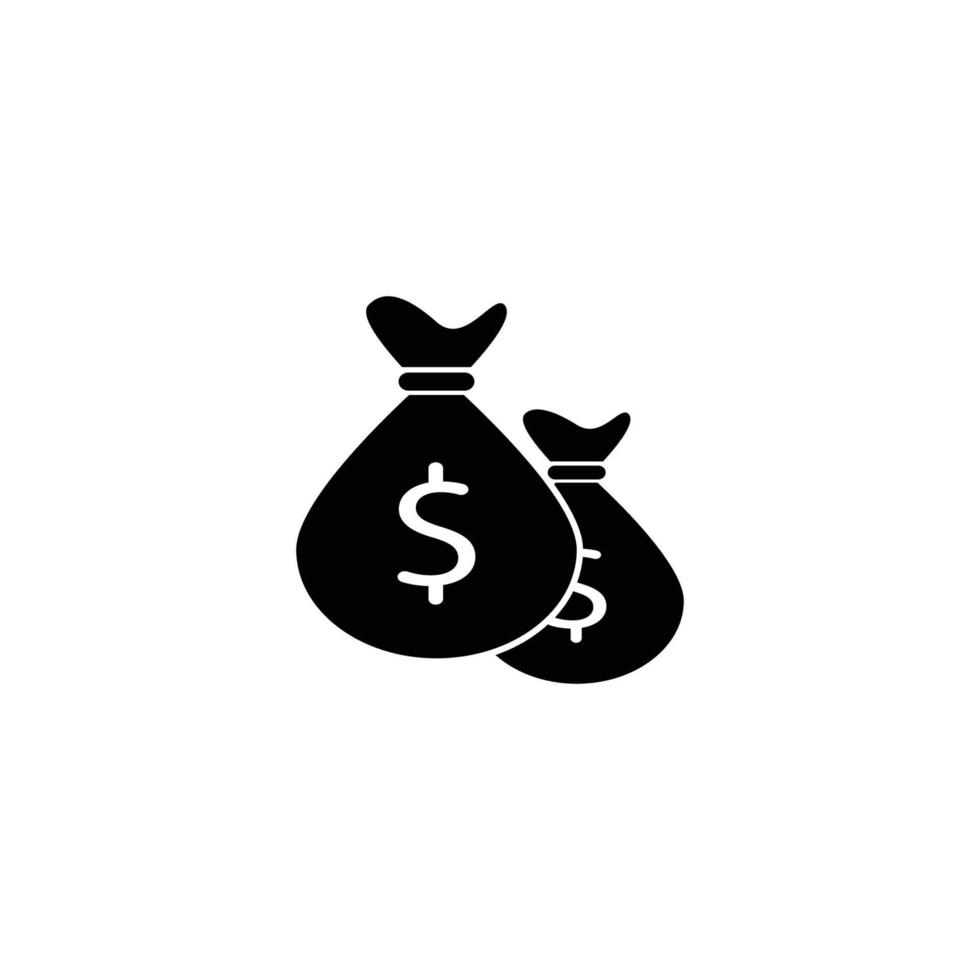 Money bag icon vector