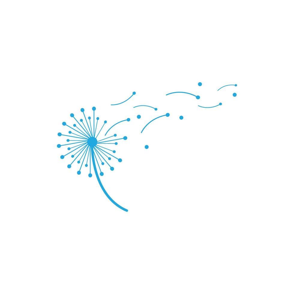 Dandelion flower  logo vector