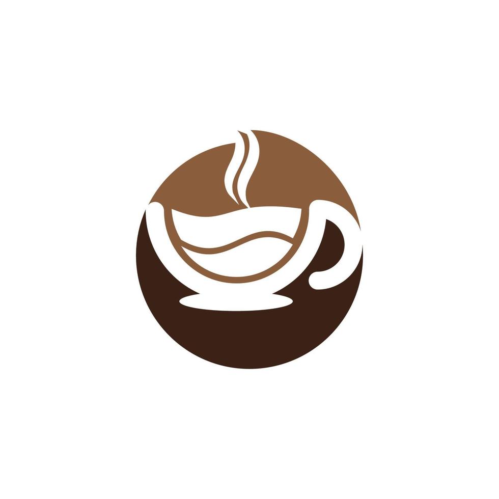 logo de granos de cafe vector