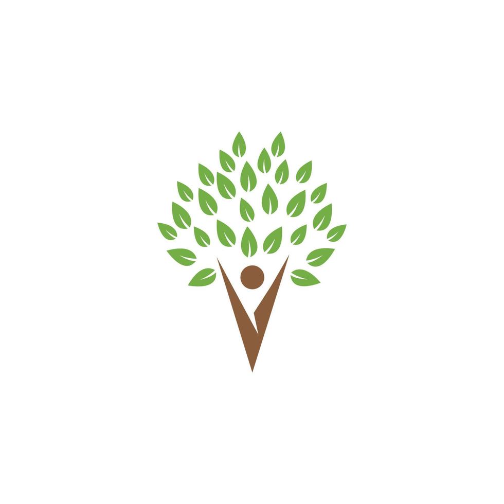 logotipo de árbol de personas vector