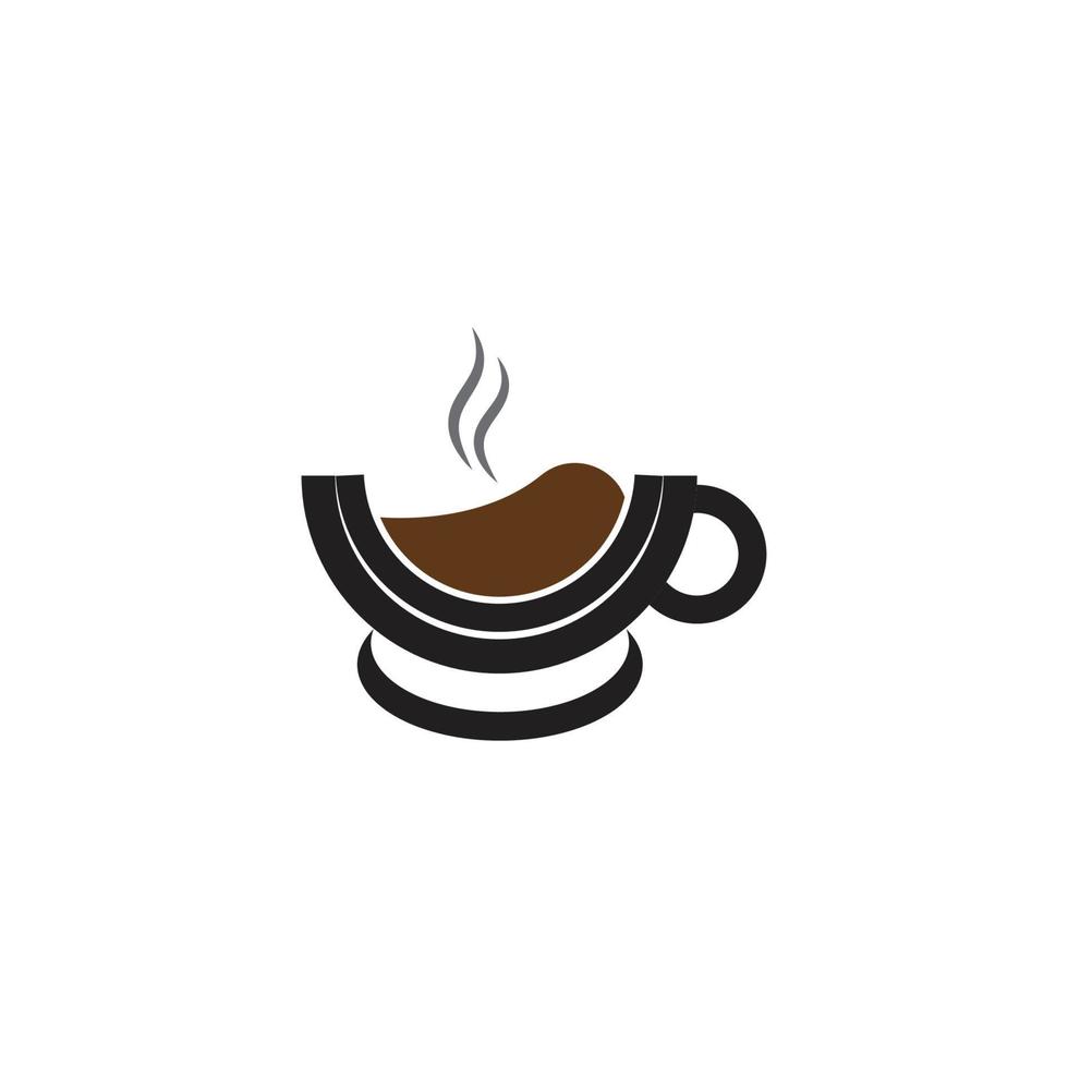 logo de granos de cafe vector