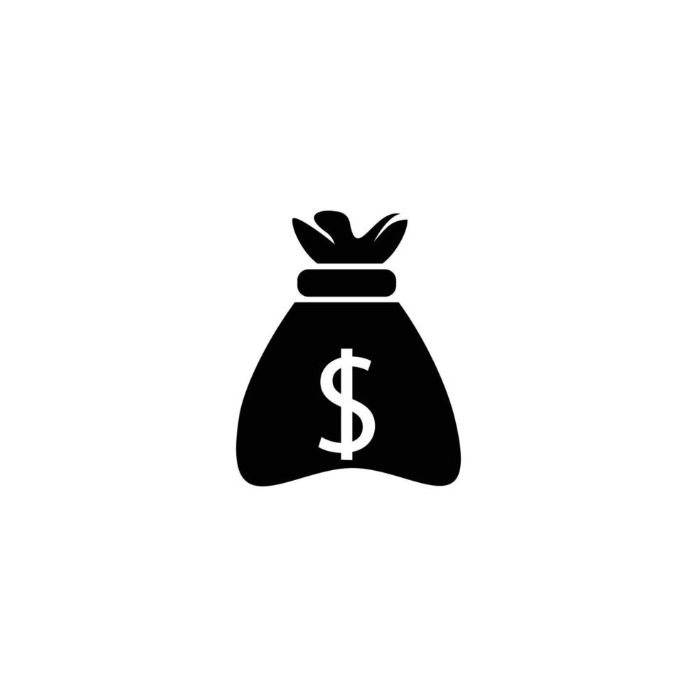 Money bag icon vector