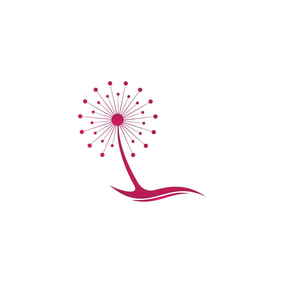 Dandelion flower  logo vector