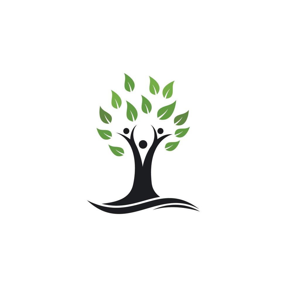 logotipo de árbol de personas vector