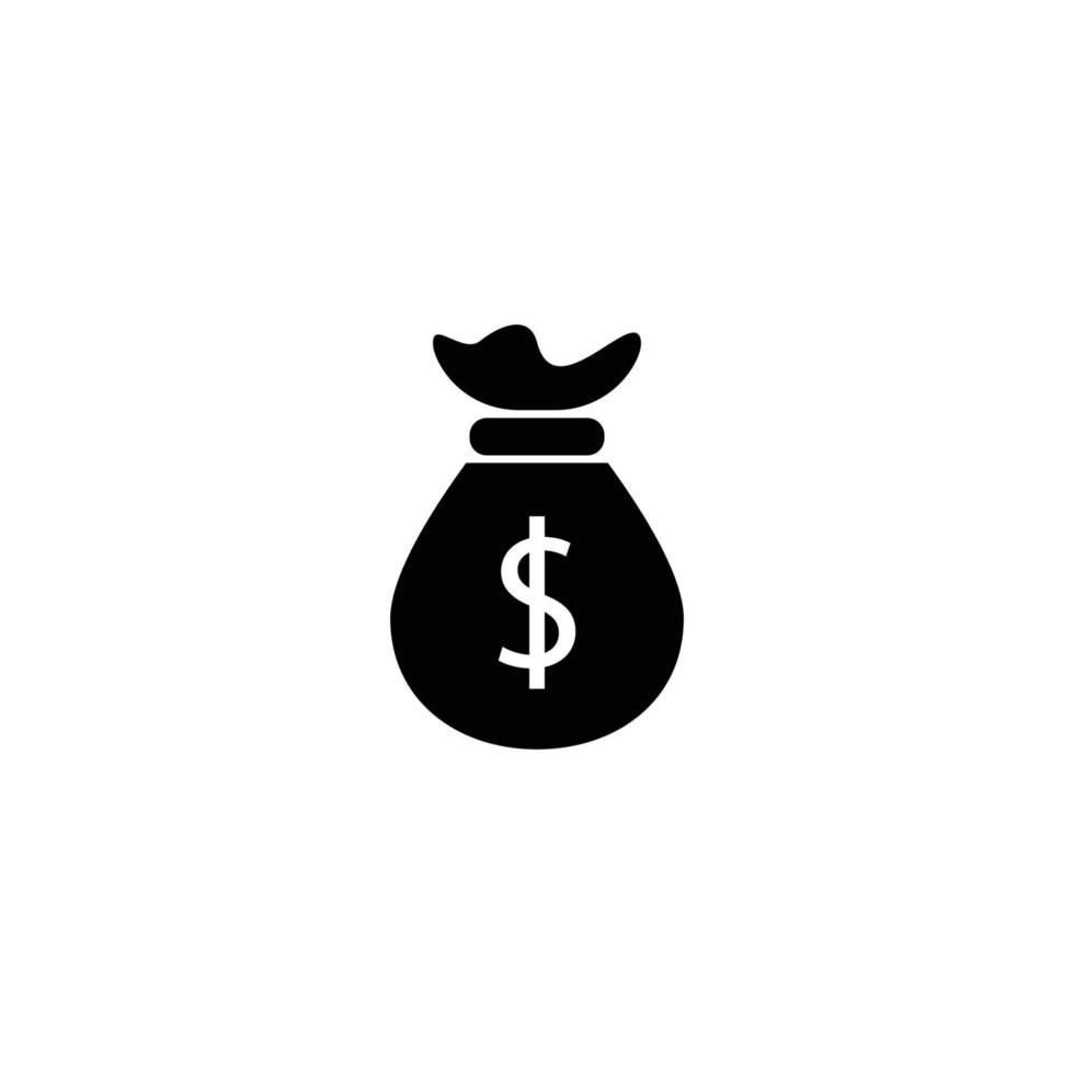 Money bag icon vector