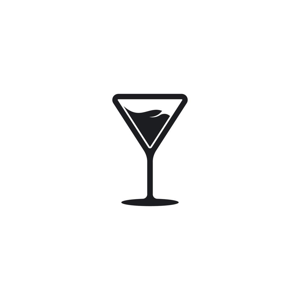 Glass wine icon vector