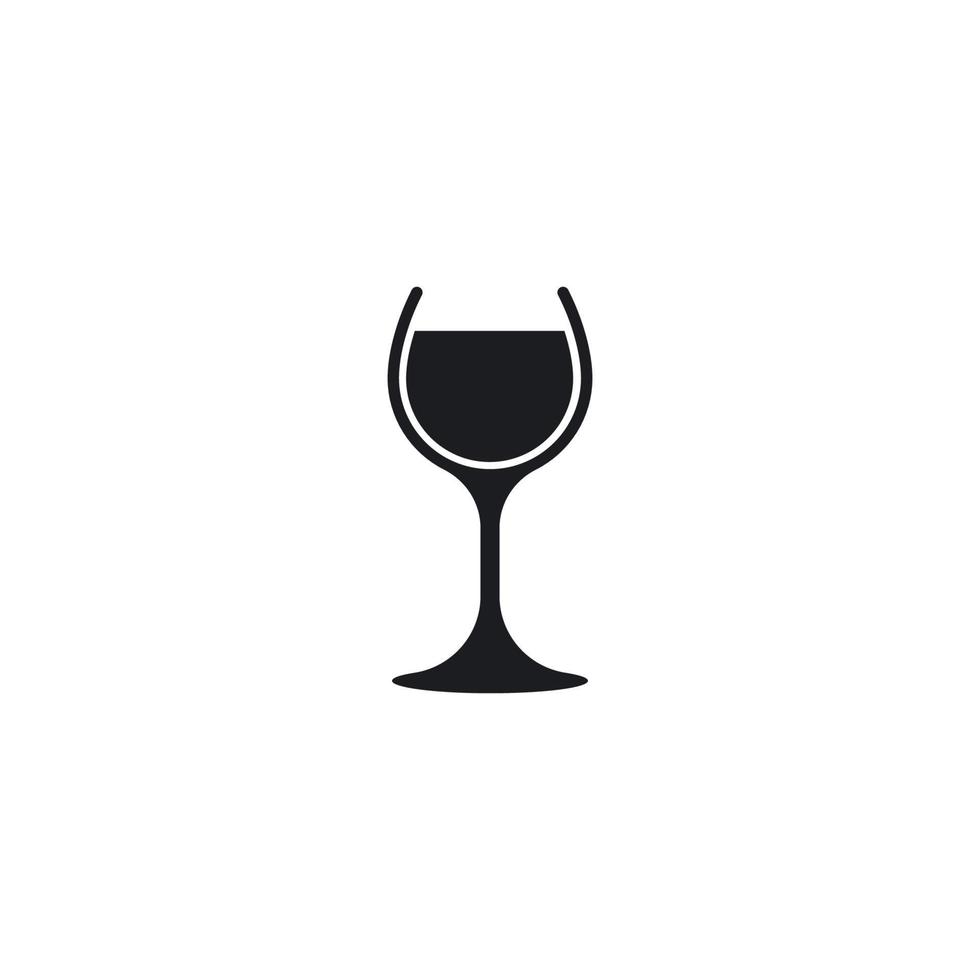 icono de copa de vino vector