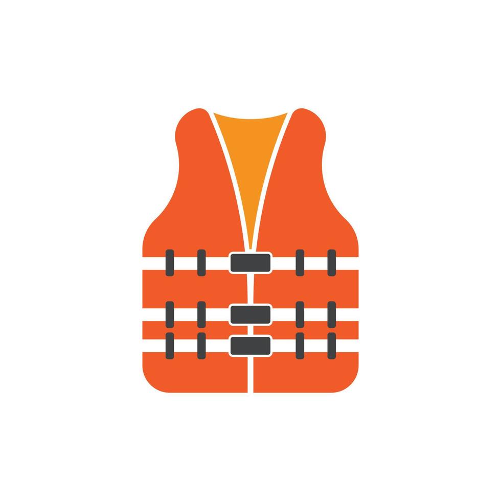 chaleco salvavidas icono de chaleco de natación diseño plano vector