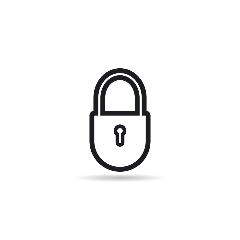 Padlock icon vector