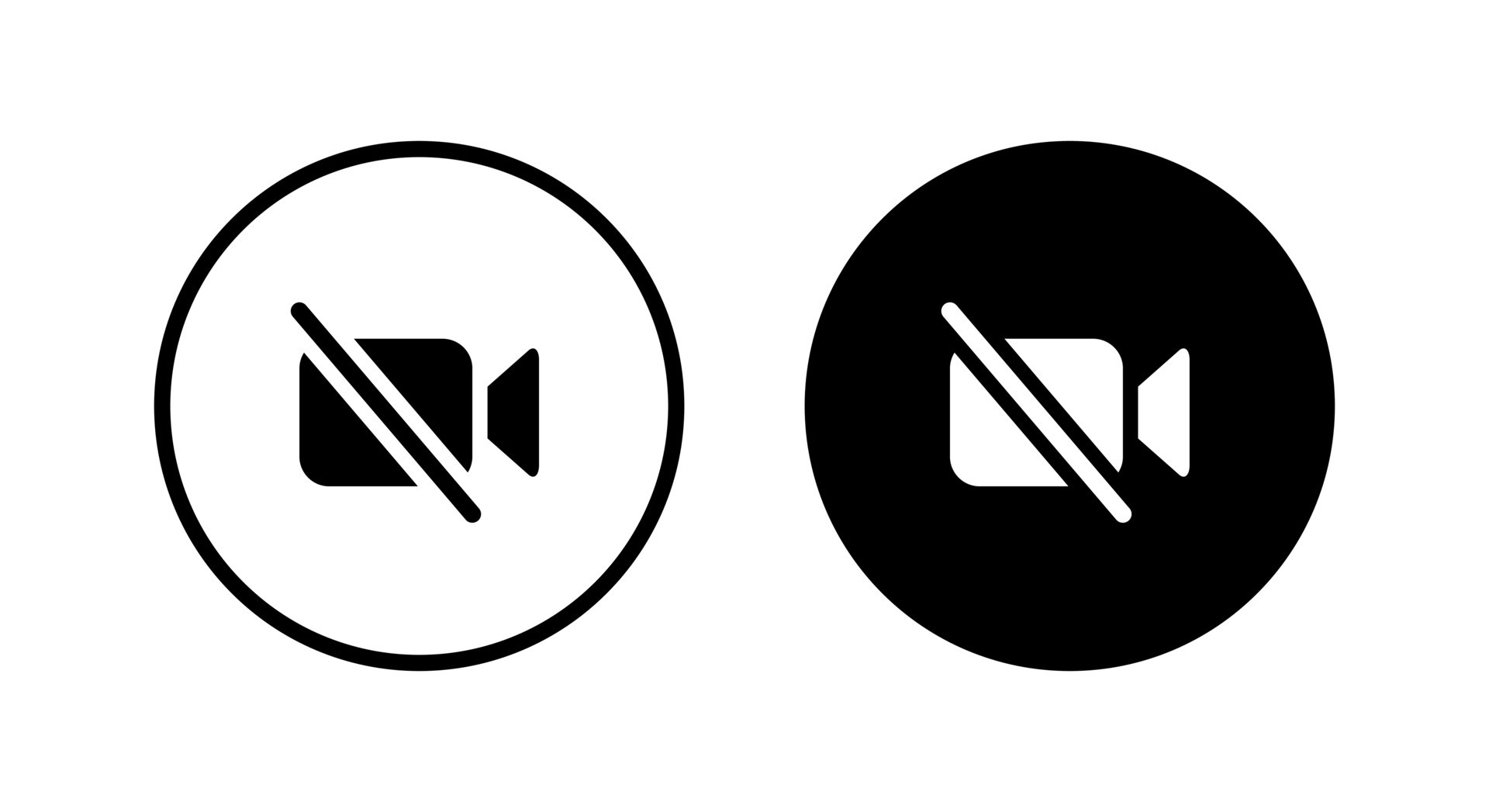 Off camera, mute video call icon vector in clipart concept 13160778