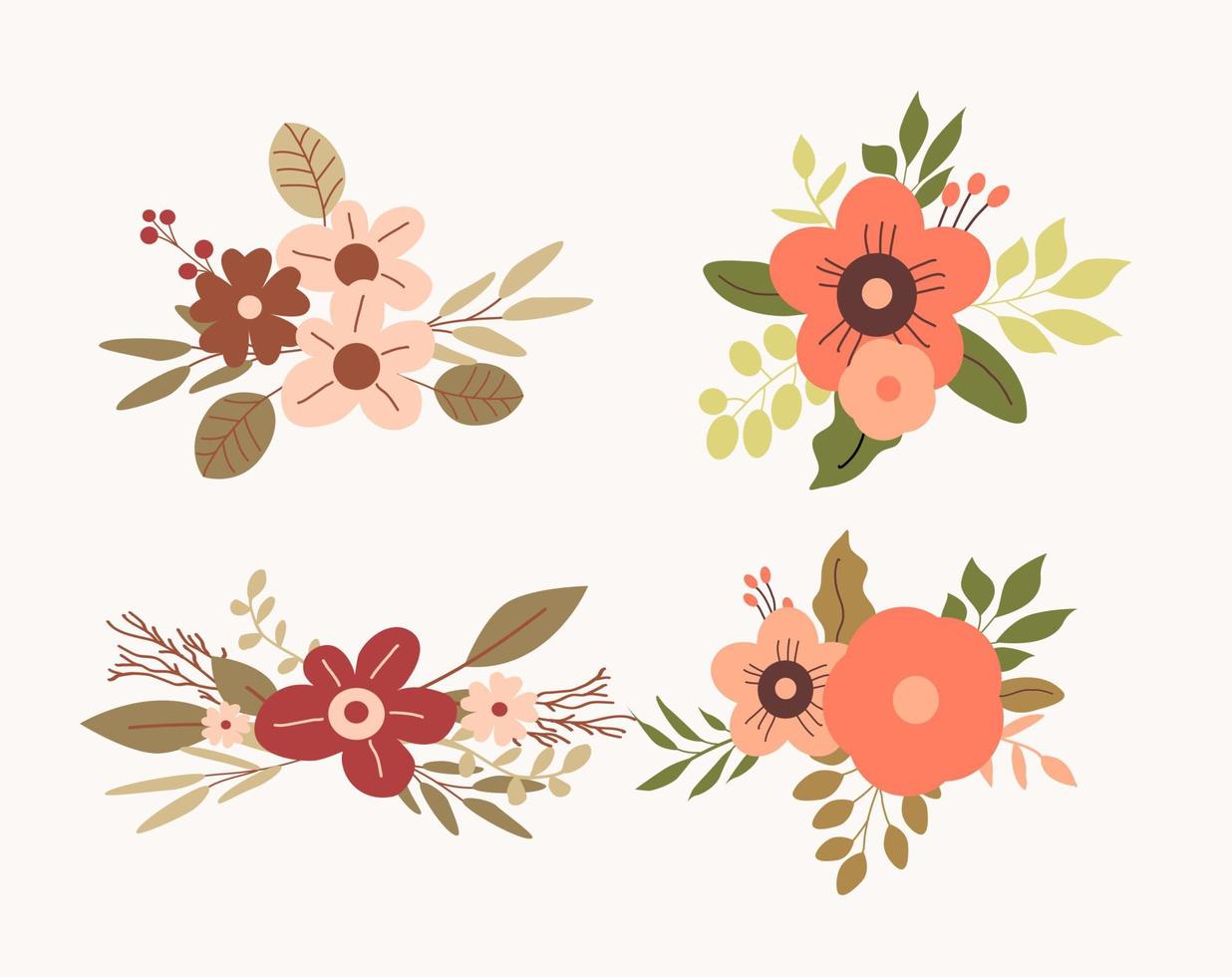 Flower arrangement frame vector