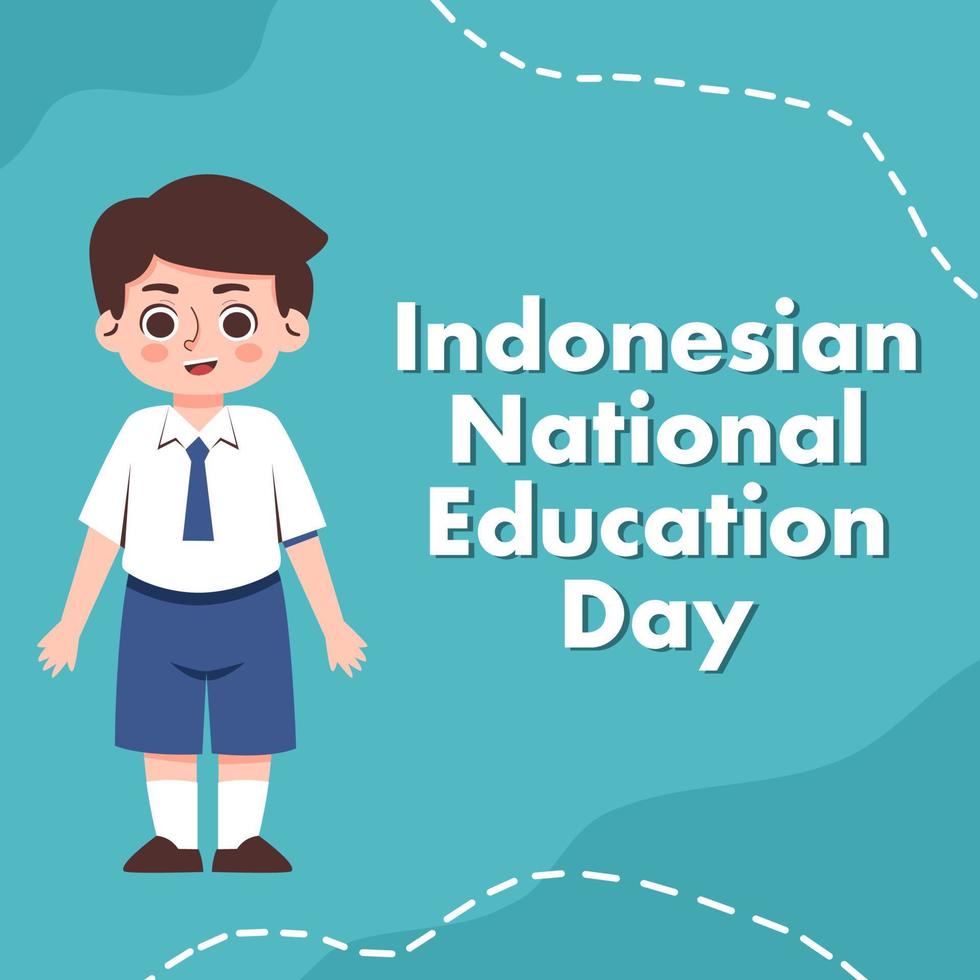 día de la educación en indonesia vector