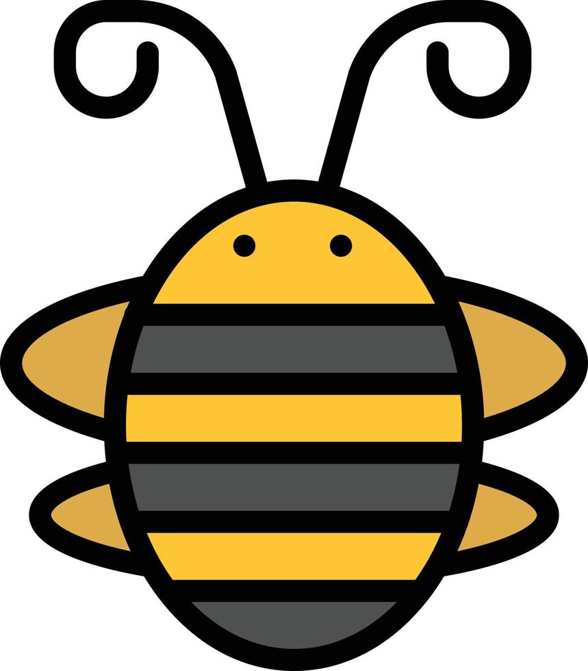 Bee Insect Beetle Bug Ladybird Ladybug  Flat Color Icon Vector icon banner Template