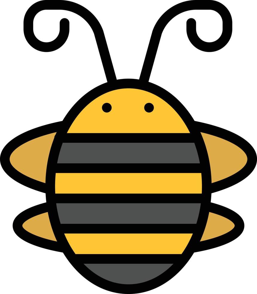 abeja insecto escarabajo error mariquita mariquita color plano icono vector icono plantilla de banner