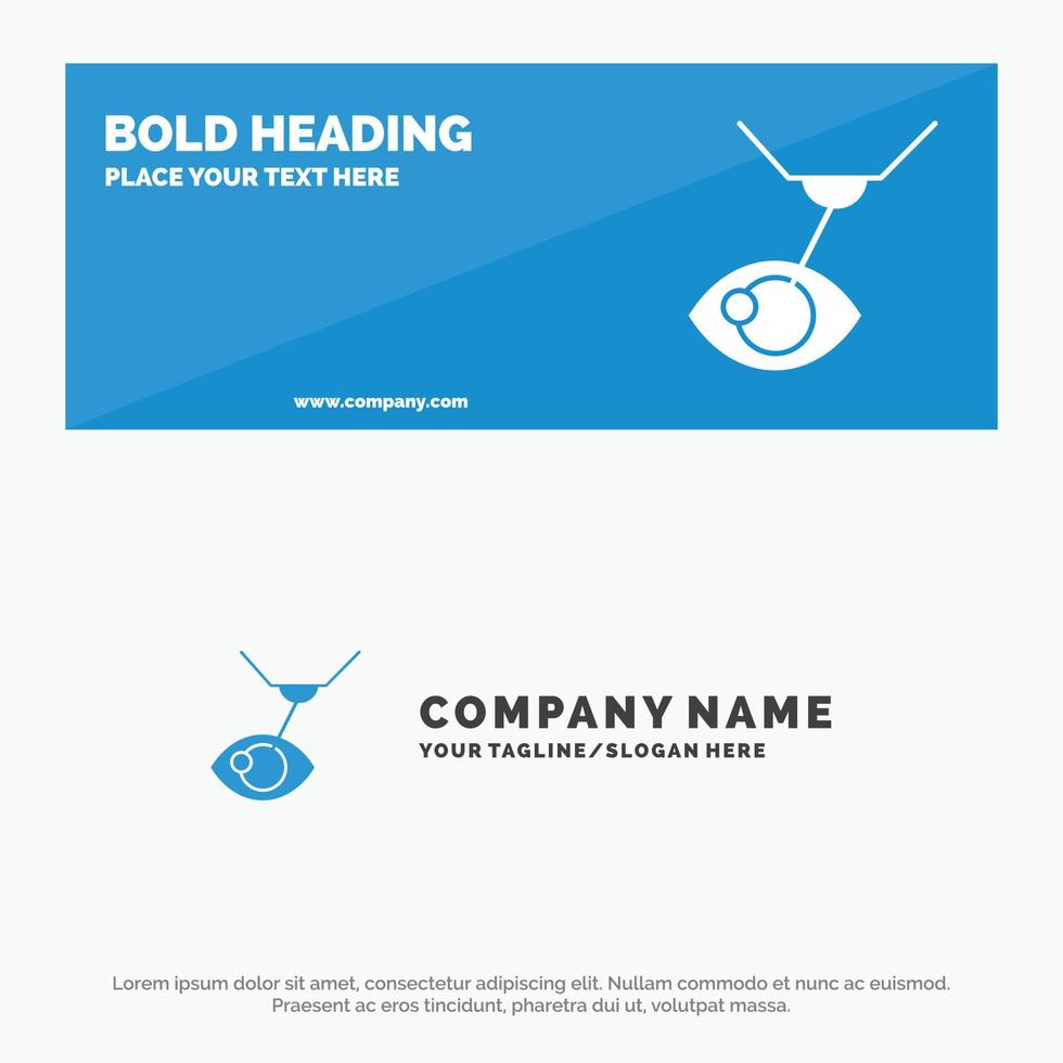 Eye Surgery Eye Treatment Laser Surgery Lasik SOlid Icon Website Banner and Business Logo Template vector