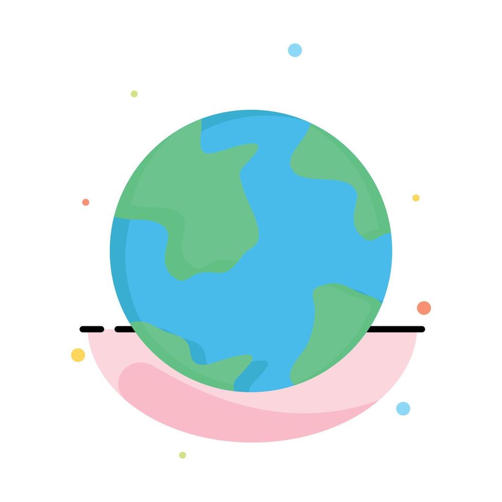 earth globe world geography discovery Flat Color Icon Vector