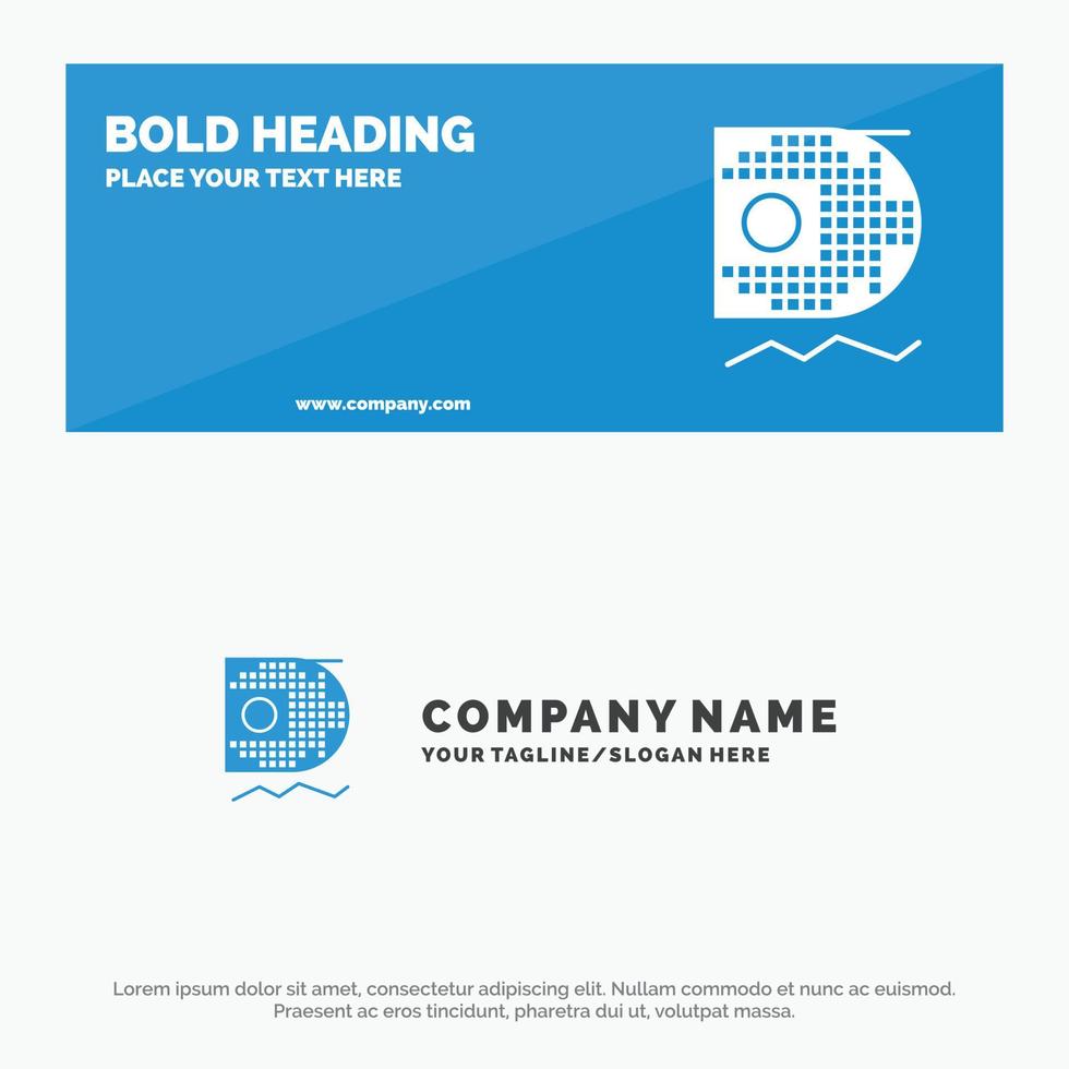 Data Science Data Science Mining SOlid Icon Website Banner and Business Logo Template vector