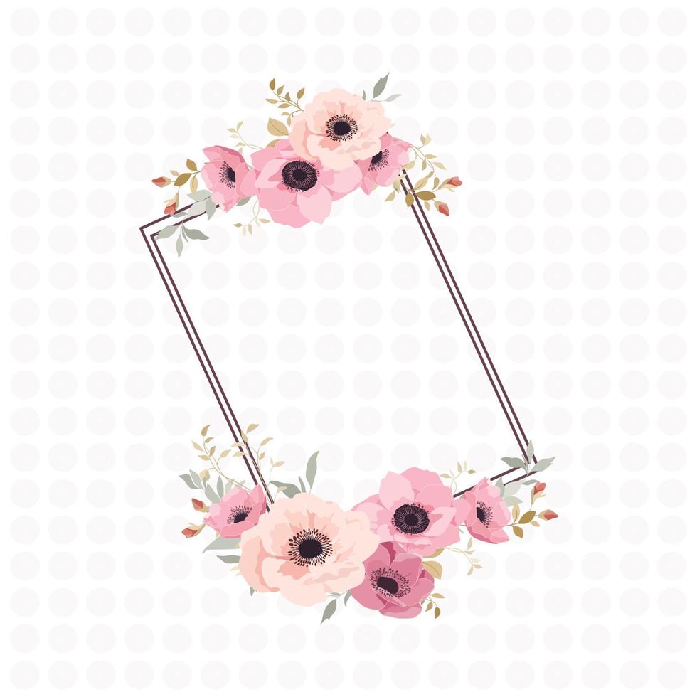 Floral border templates elegant geometric shapes botanical decor