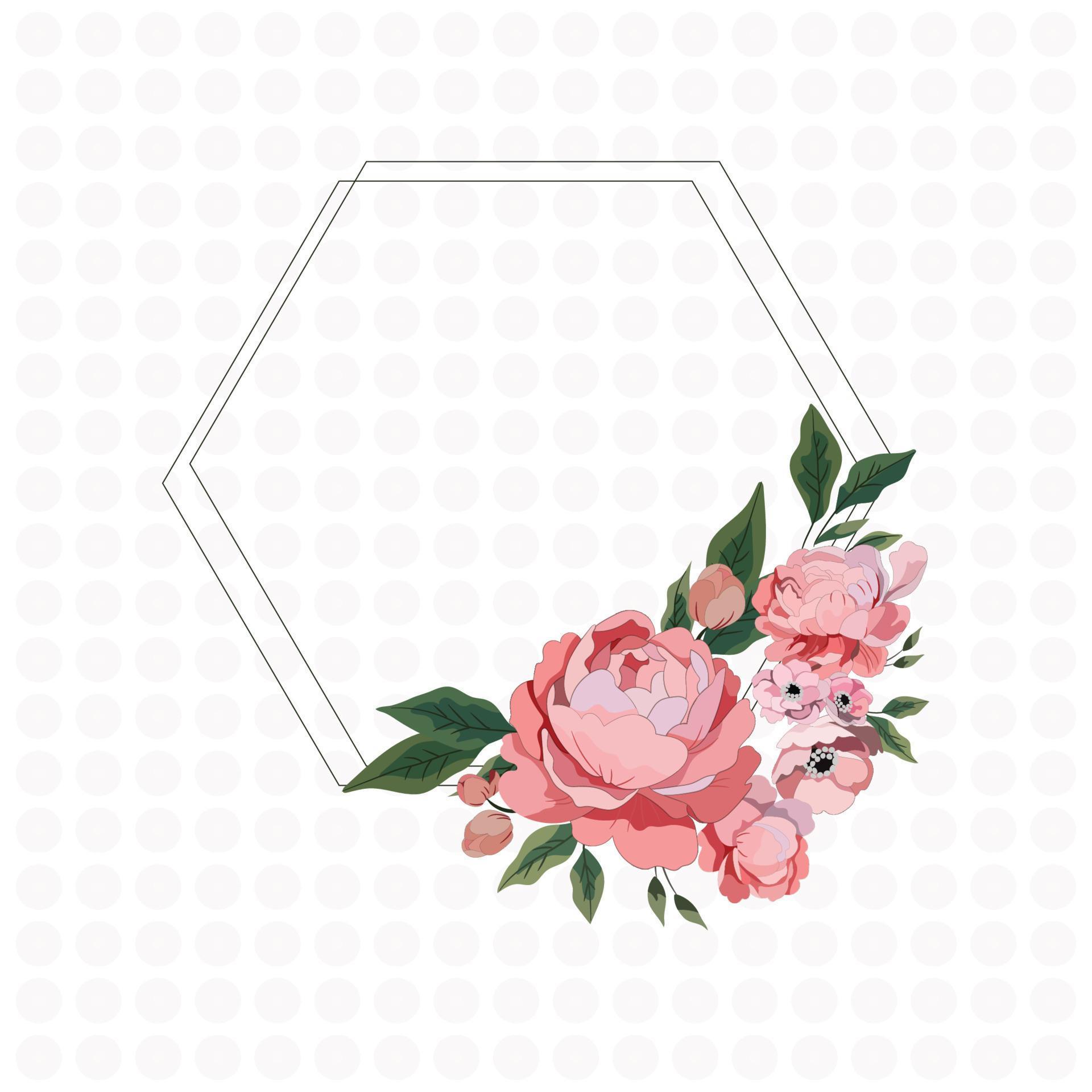 Floral border templates elegant geometric shapes botanical decor Floral border templates elegant geometric shapes botanical decor