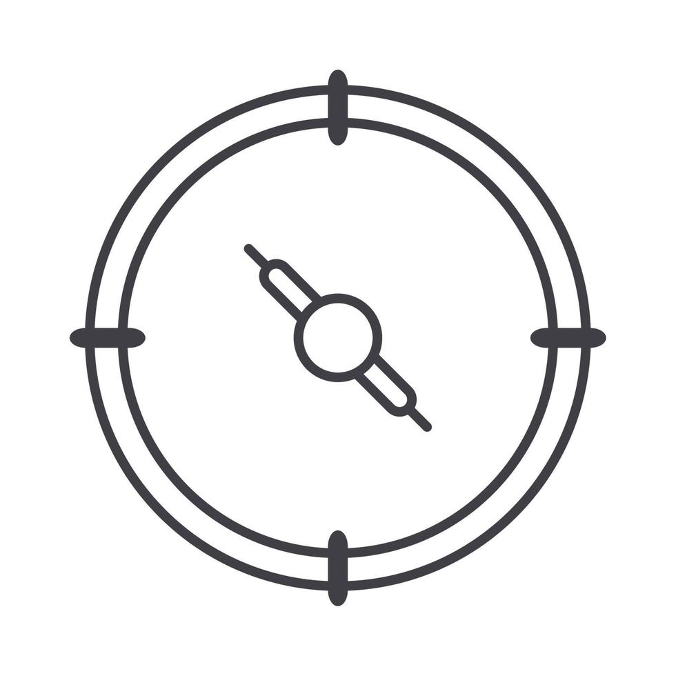 compass rose navigation travel orienteering equipment line design icon vector