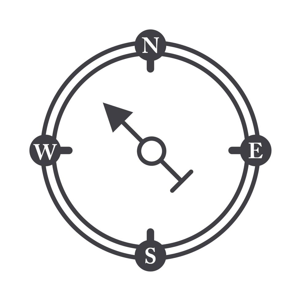 compass rose navigation exploration geography equipment line design icon vector