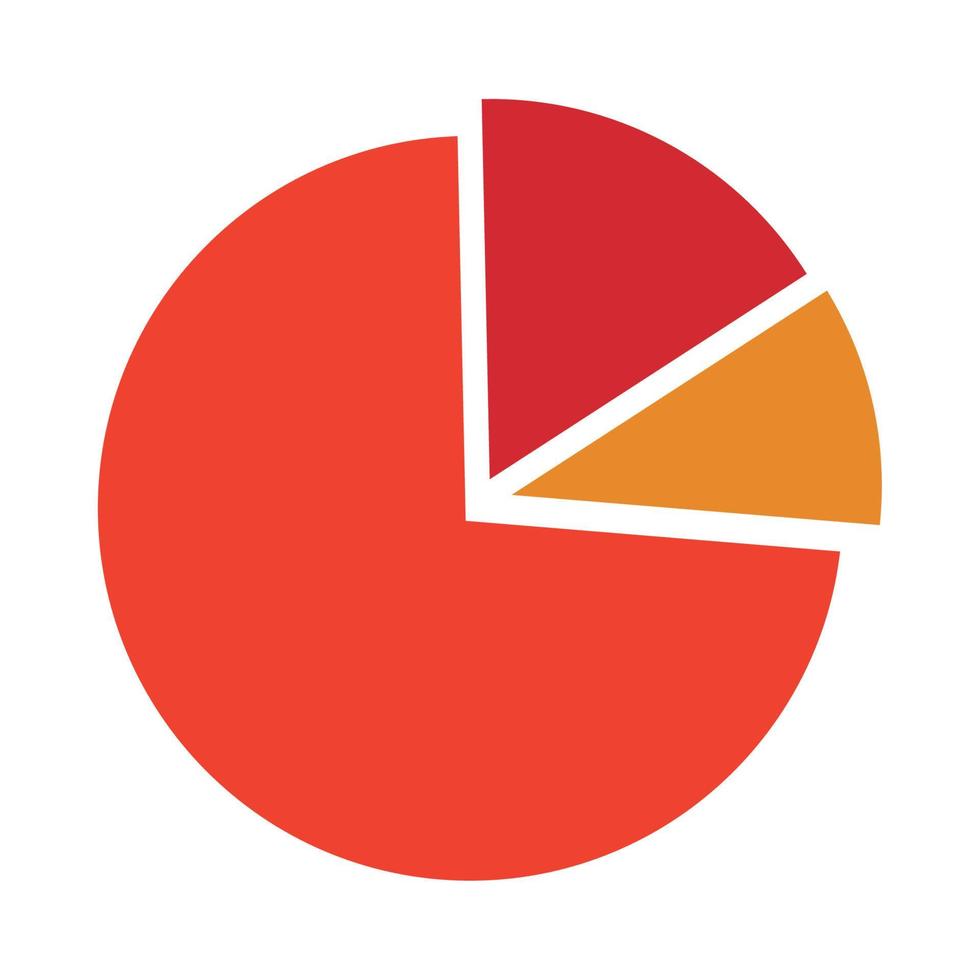 icono de estilo plano de trabajo de oficina de informe de gráfico financiero empresarial vector