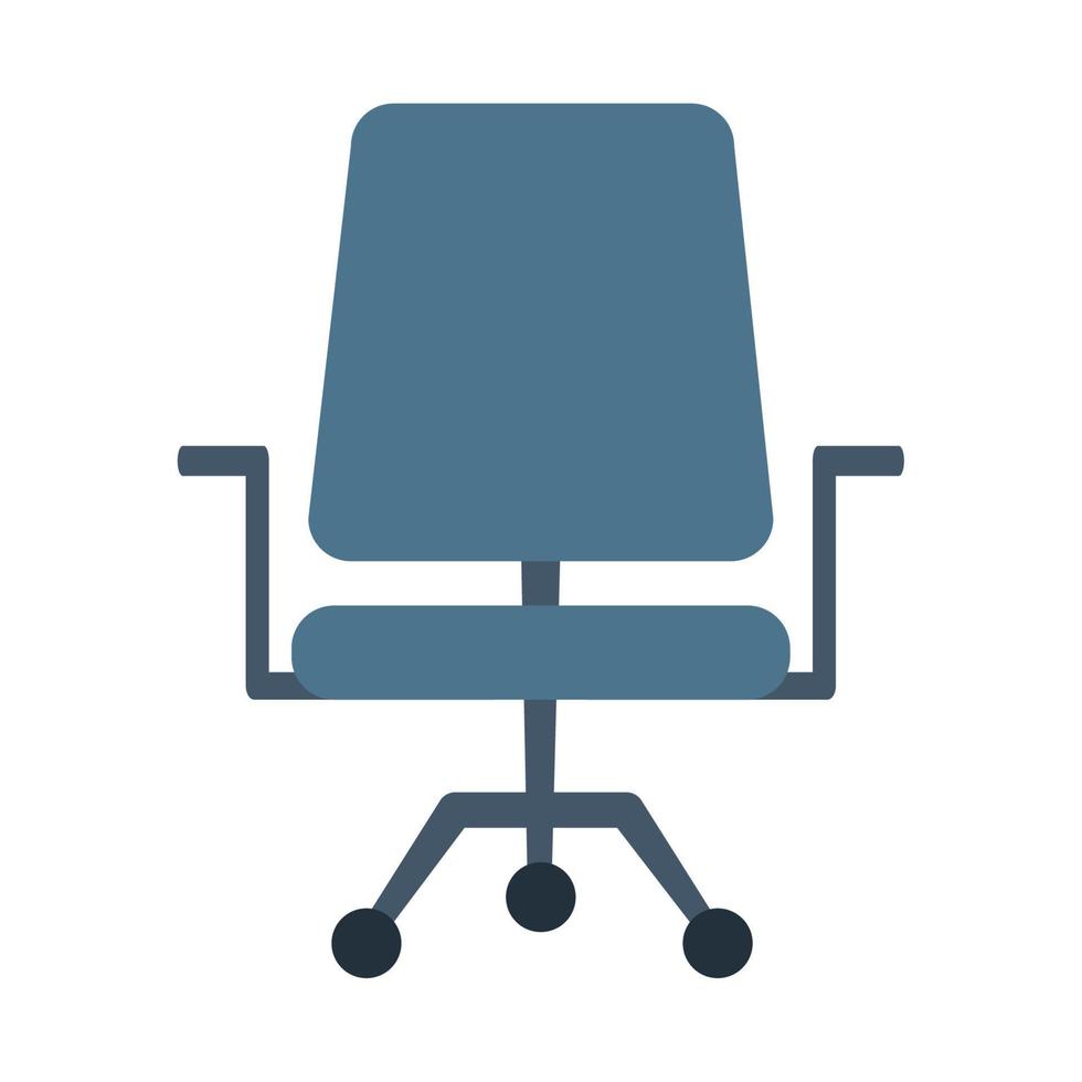 armchair furniture office supply stationery work flat style icon vector