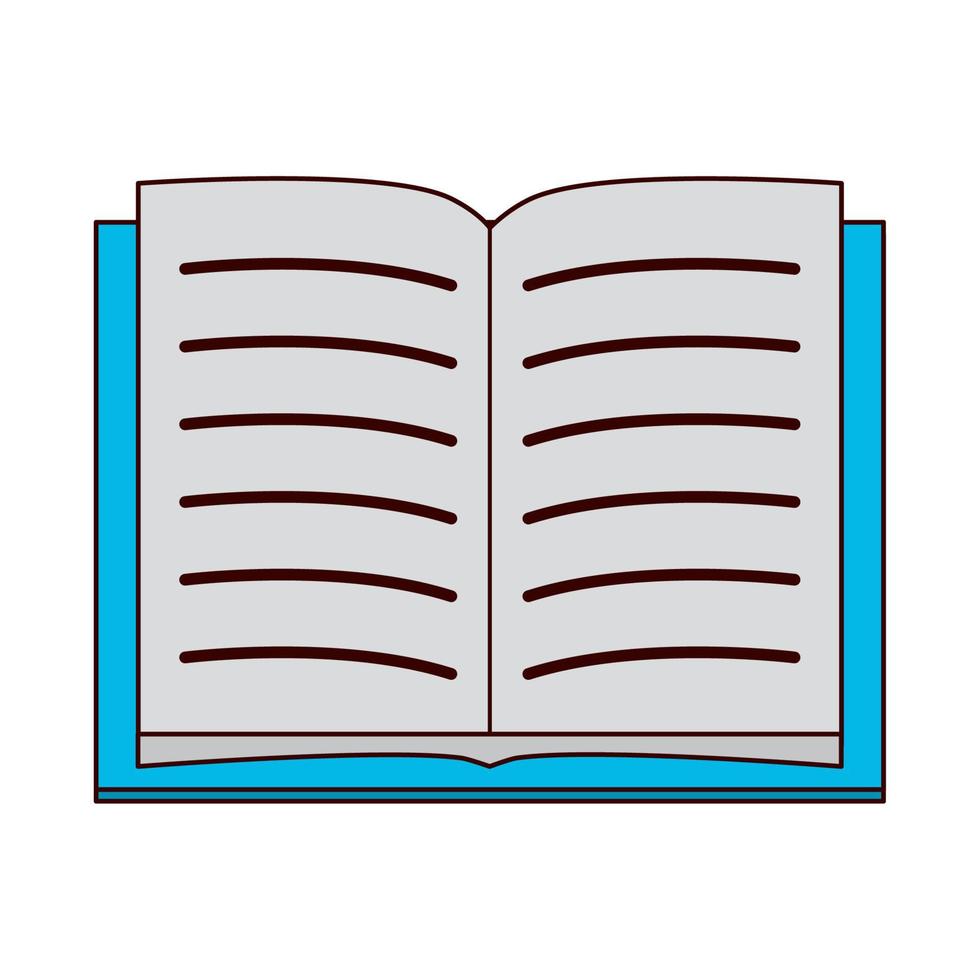 school education open book lesson line and fill style icon vector