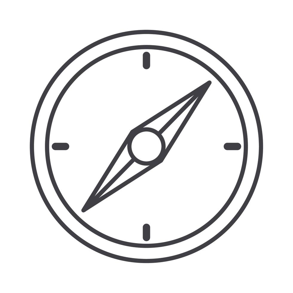 compass rose navigation position equipment line design icon vector
