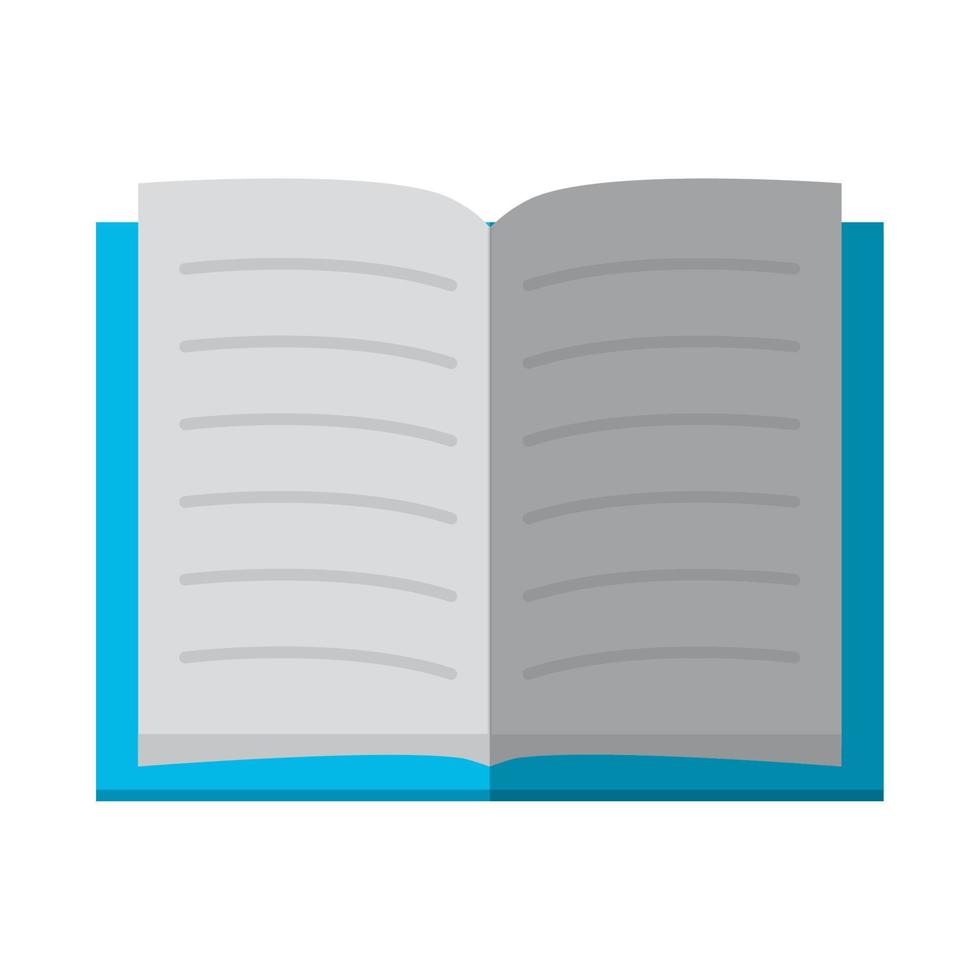 school education open book lesson flat icon with shadow vector