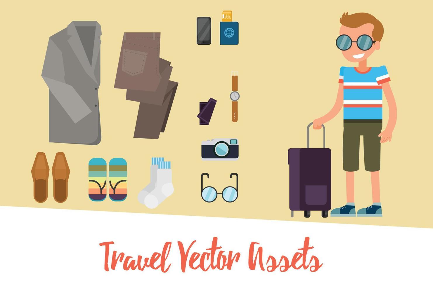 activos de vector de viaje