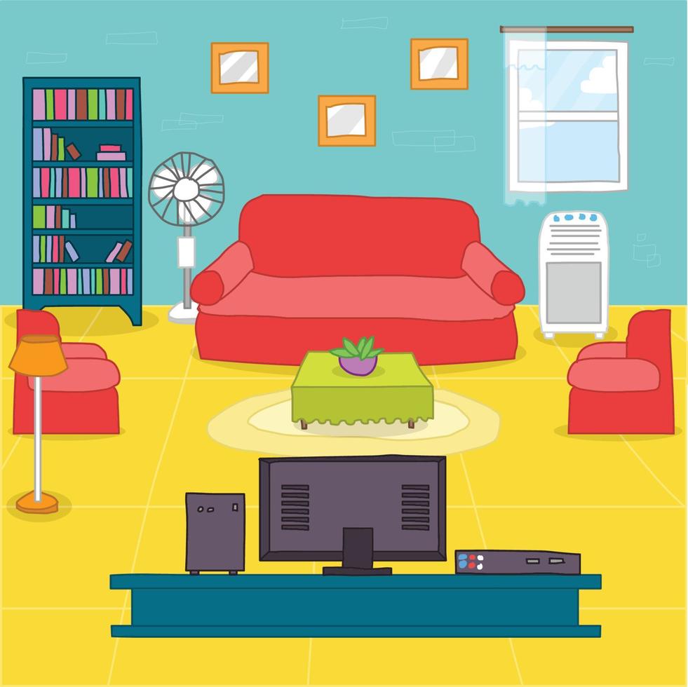 Living Room Vector Illustration