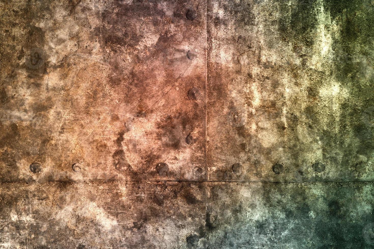 Vintage background, copy space. Stone and metal texture photo