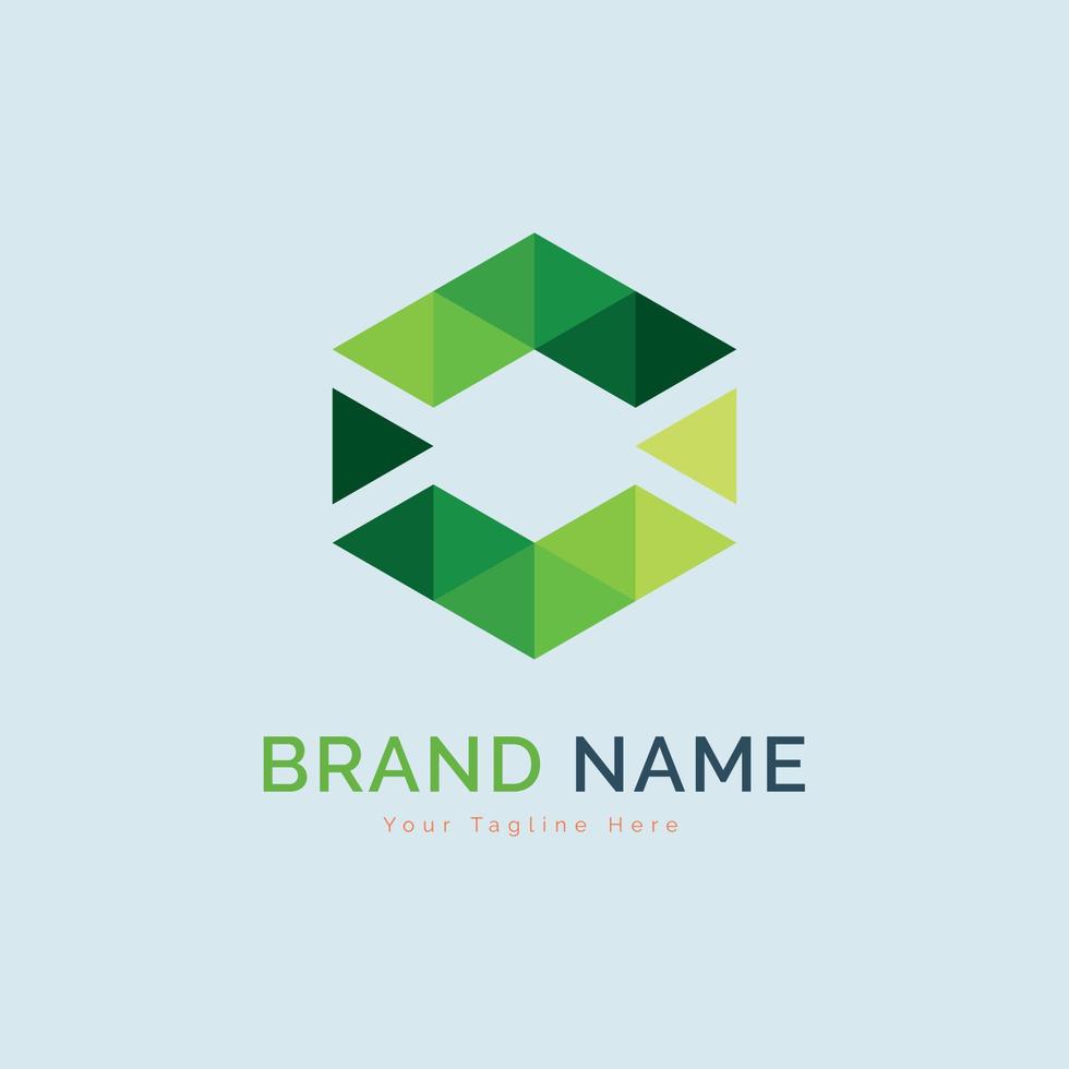 modern shape logo template design for brand or company and other vector