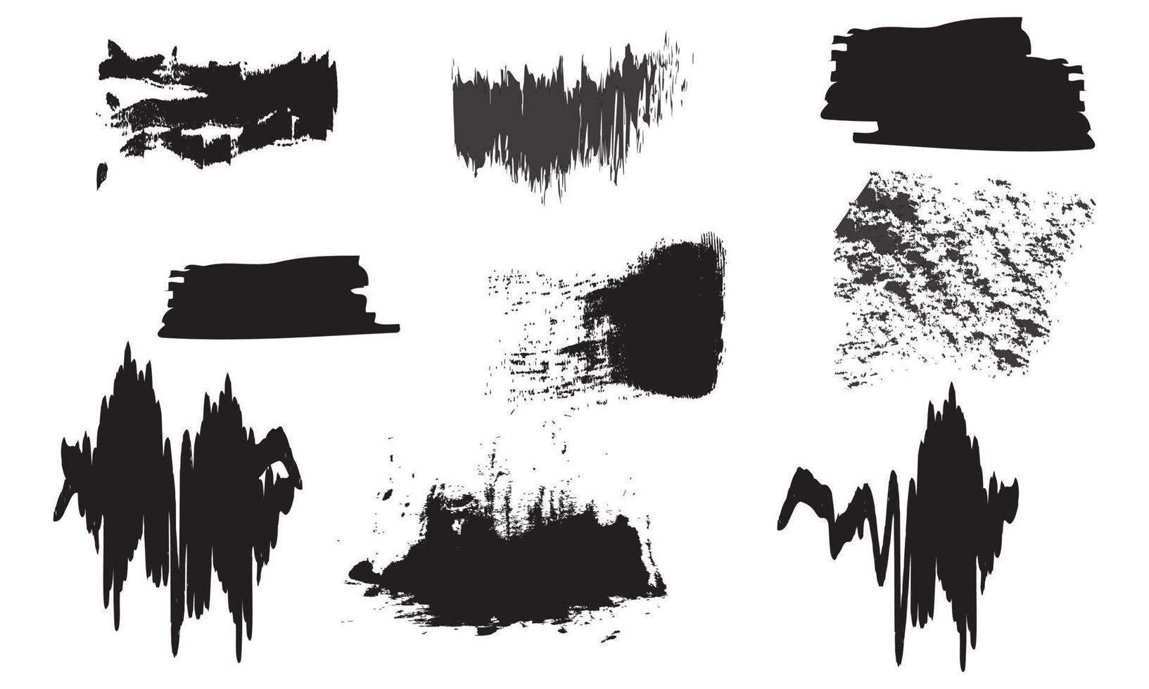 black paint vector rectangular ink brush