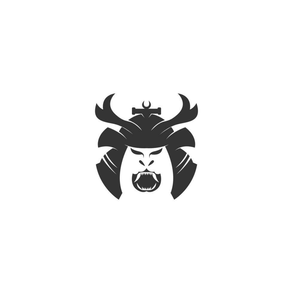 ilustración de logotipo de diseño de icono de ronin vector