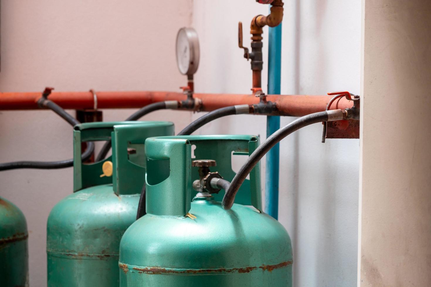 Many of the gas tanks are used in various hotel businesses. photo